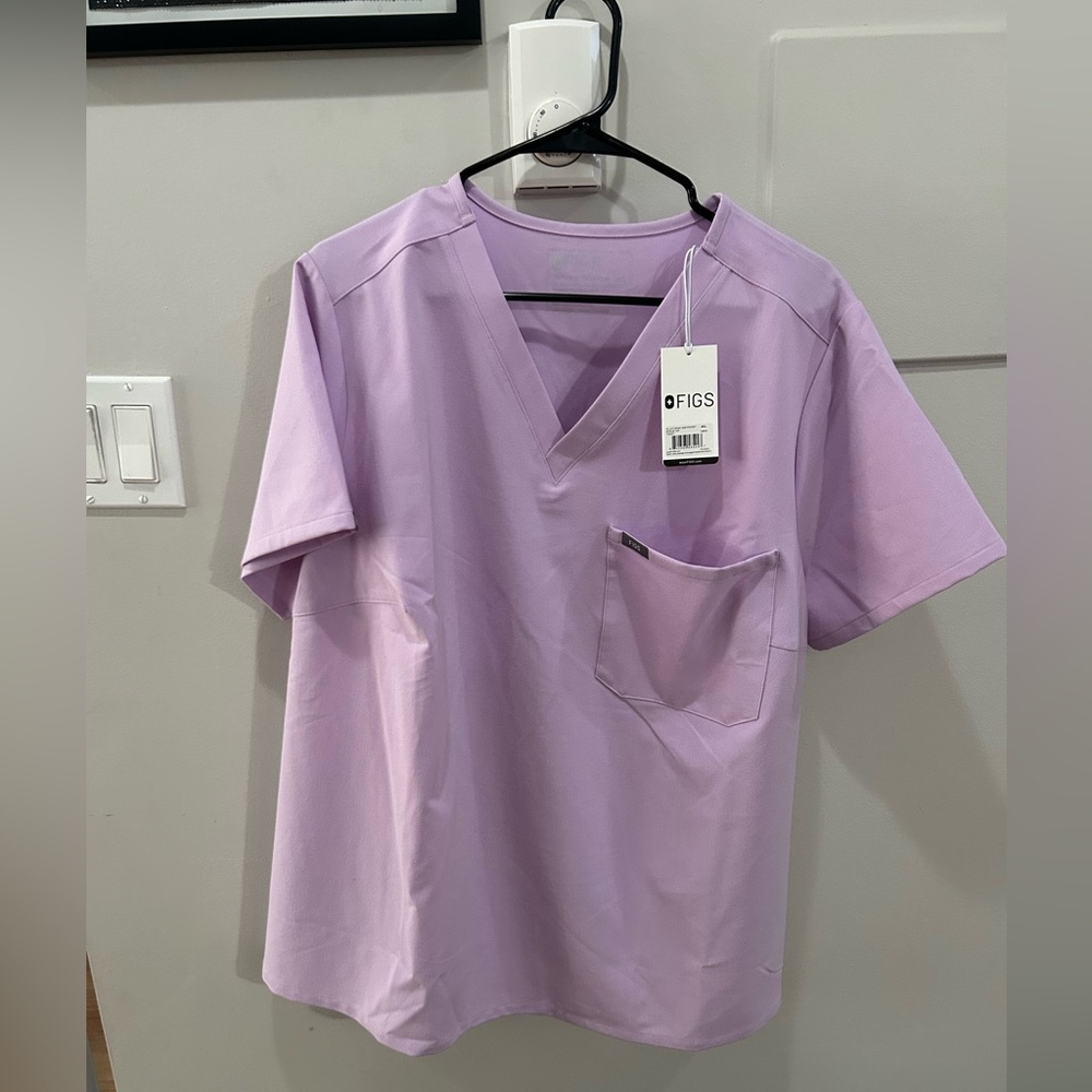 Figs Lilac V-Neck Scrub Top